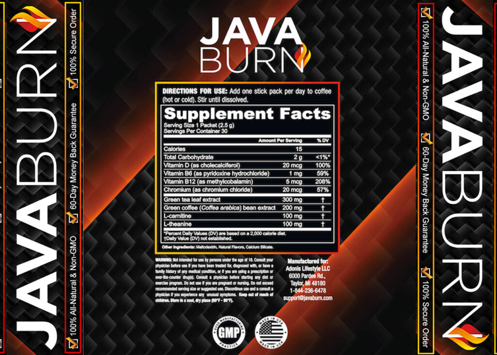 Java-Burn-Coffee-ingredients